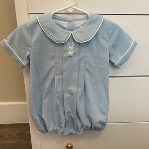 Charming Blue Kids Top with Bunny Detail